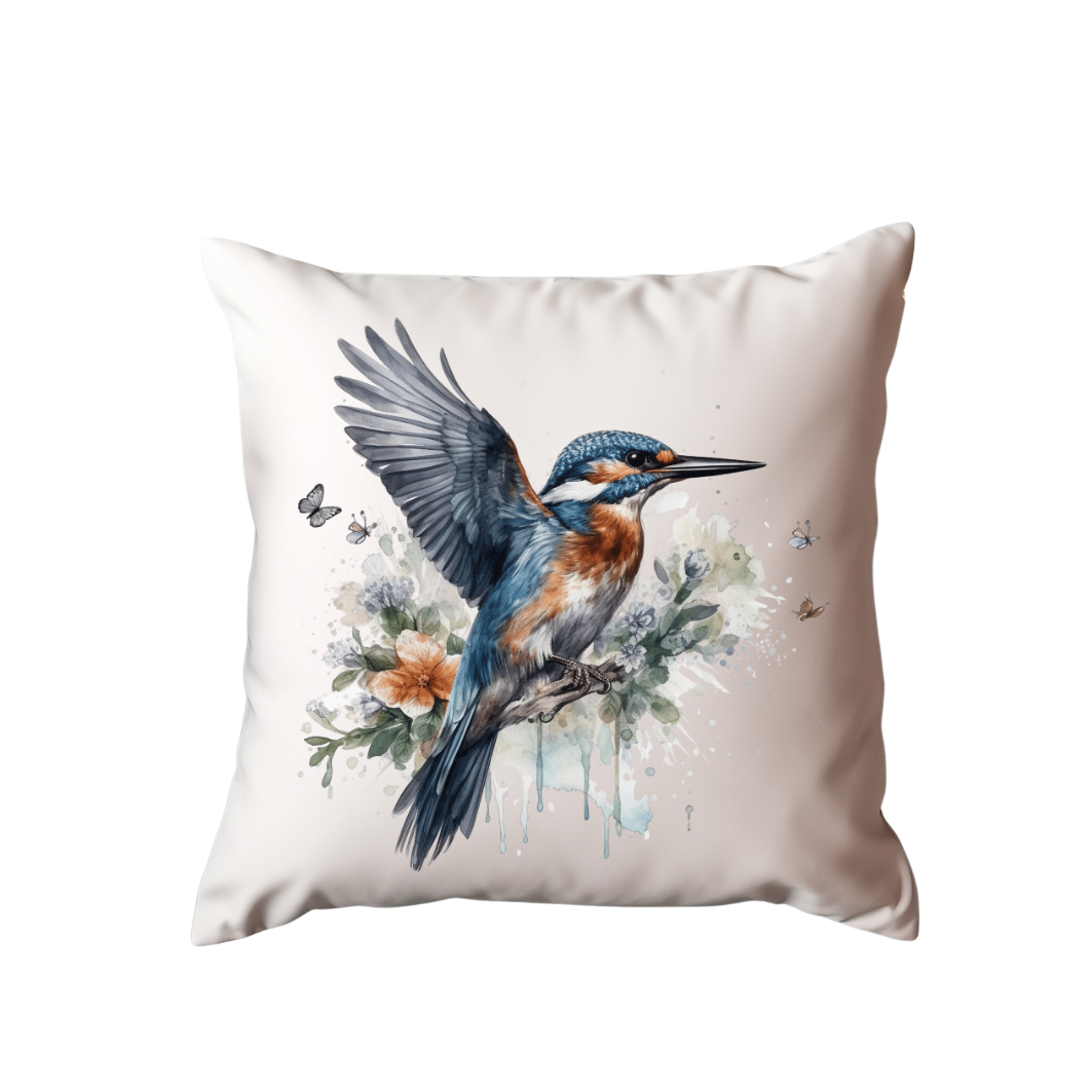 kussenhoes met rits ijsvogel