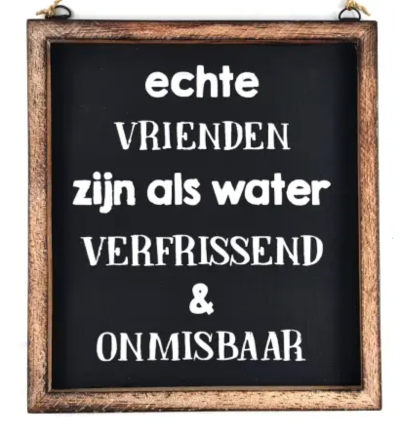 Tekstbord echte vrienden