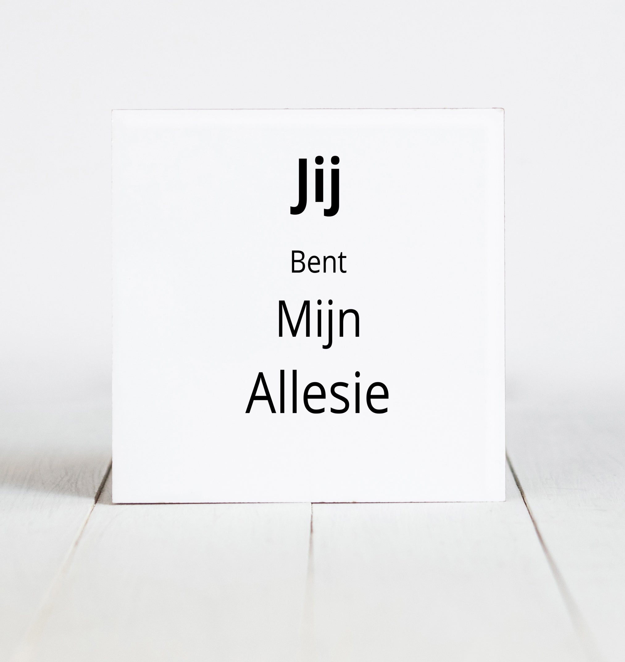 tegeltje met de tekst jij bent mijn allesie