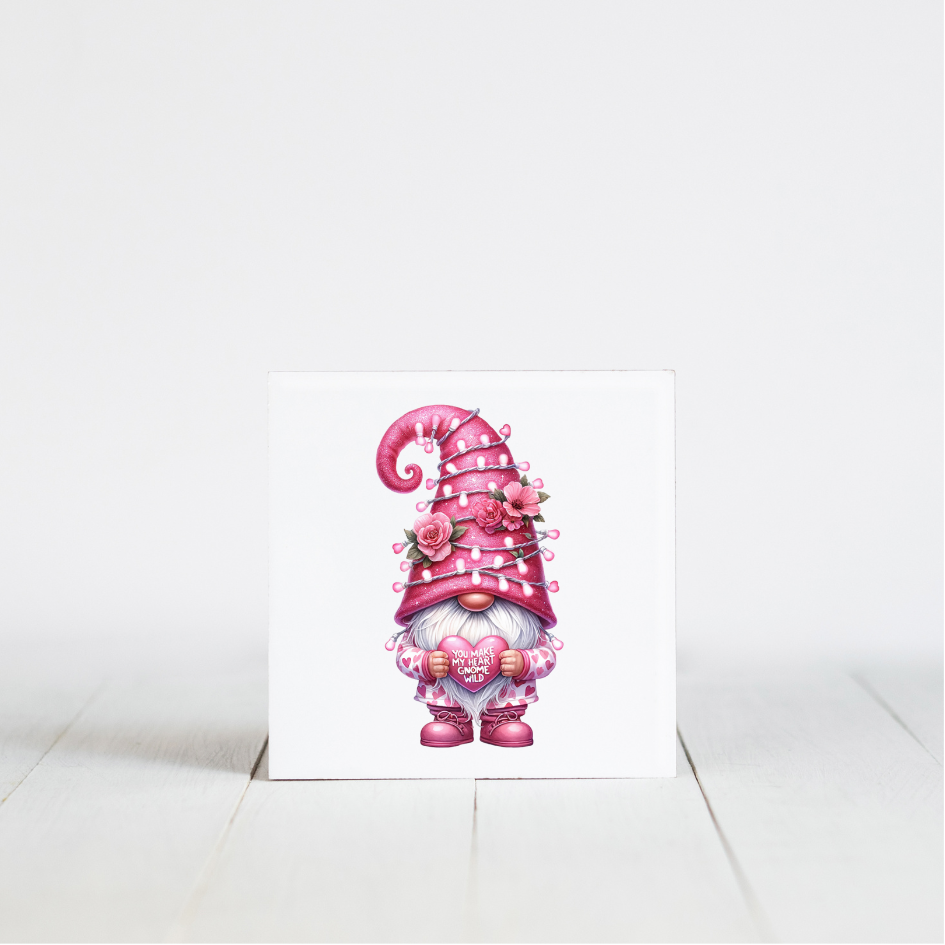 tegeltje gnoom roze