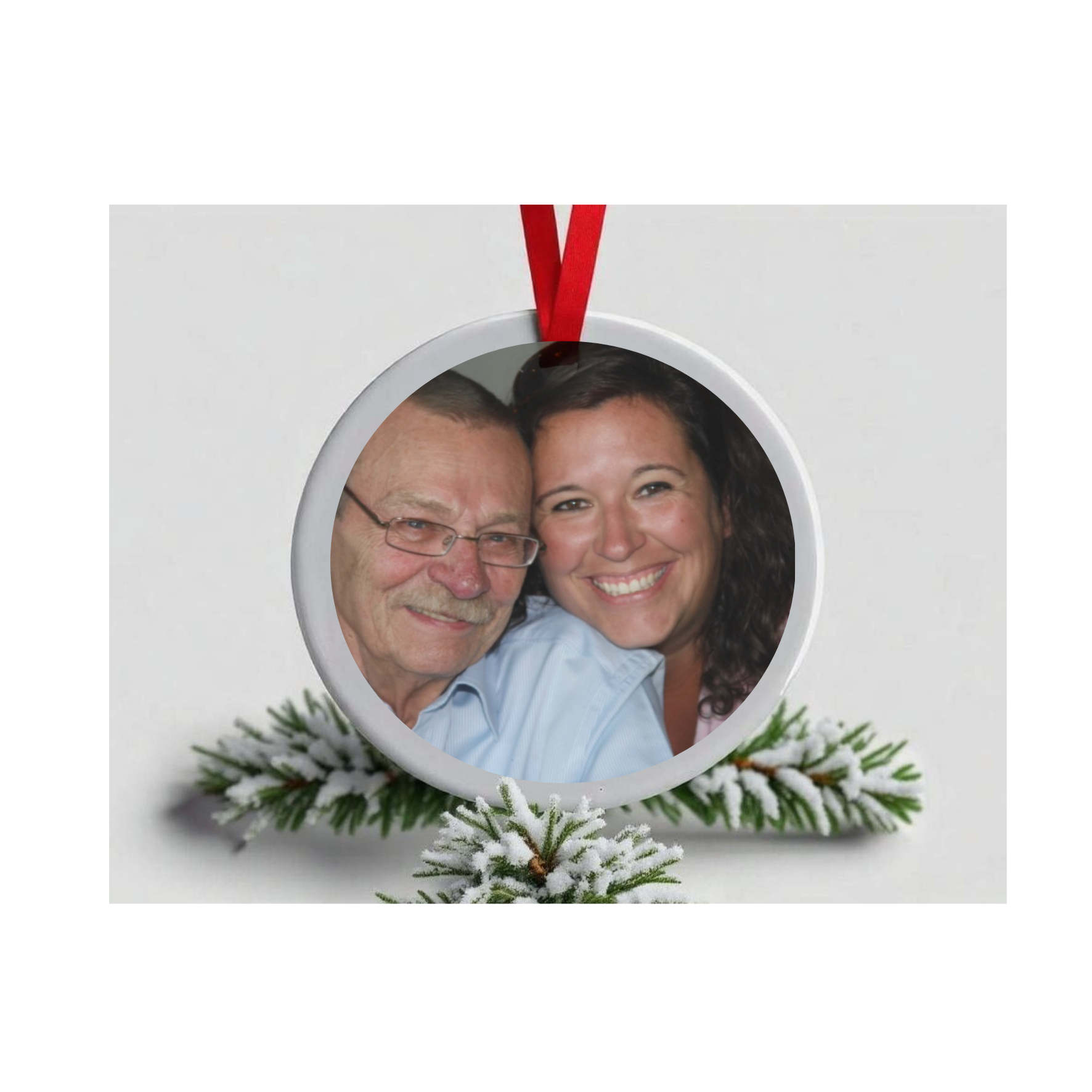 Kerstornament met eigen afbeelding