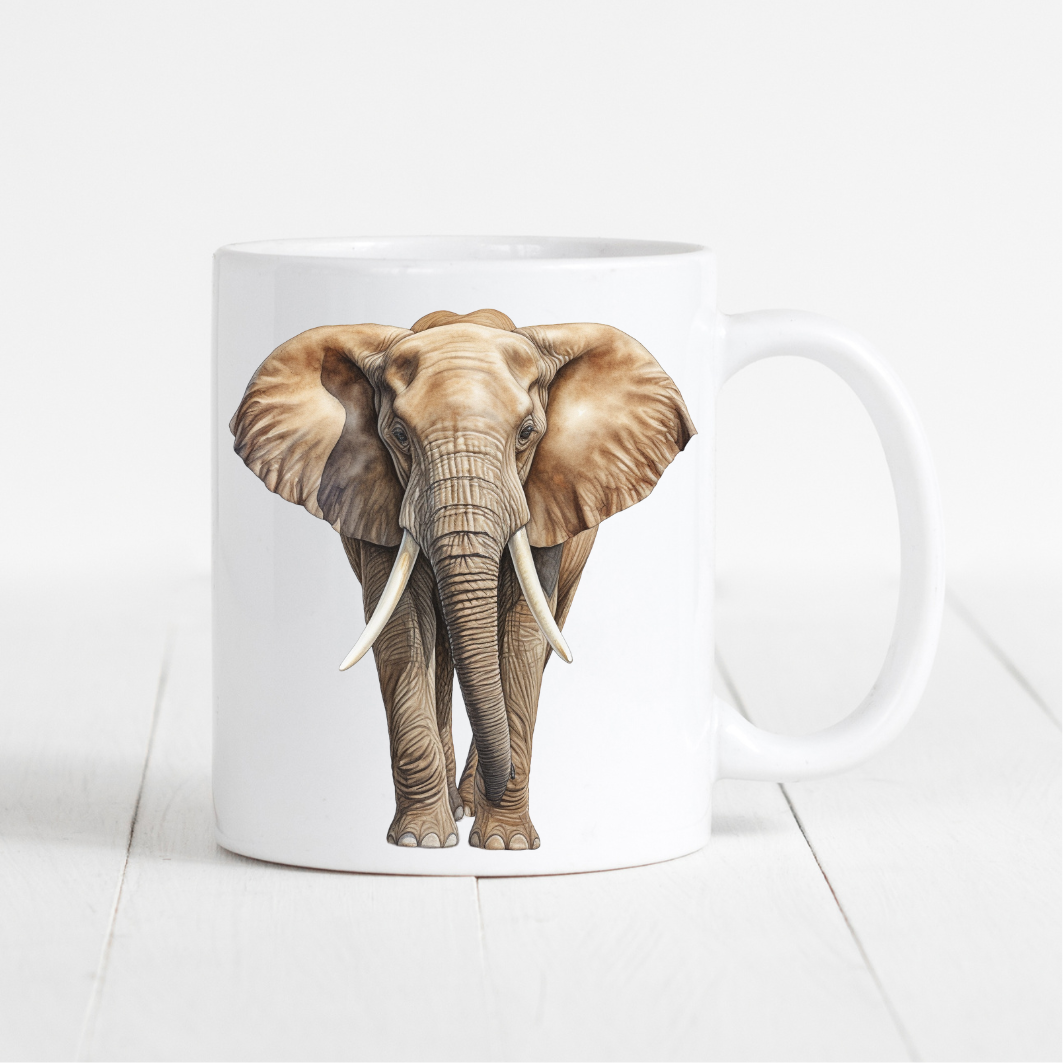 witte mok steen safari olifant