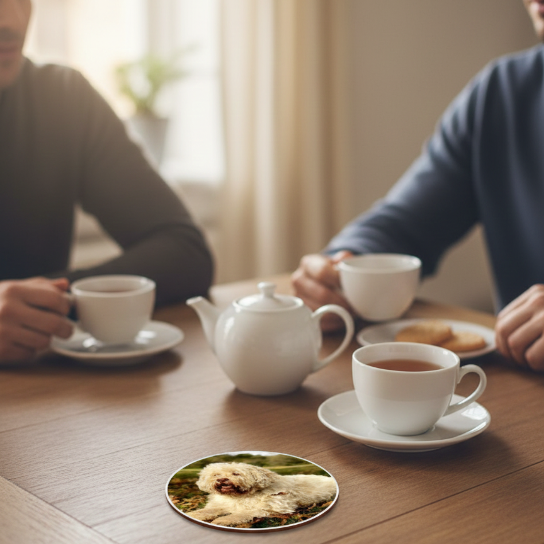 Onderzetter rond met eigen afbeelding