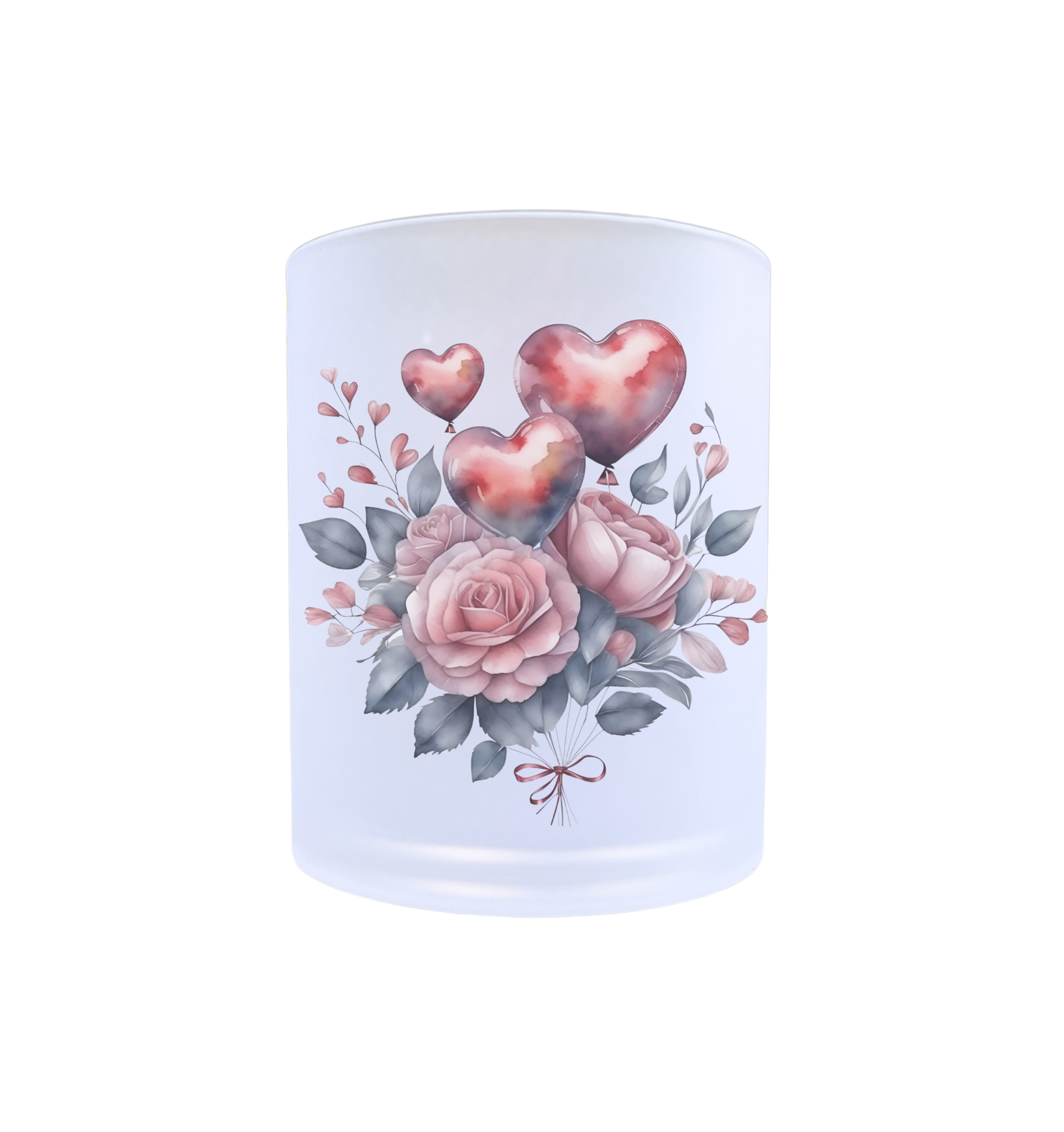 Waxinelichthouder harten en roos