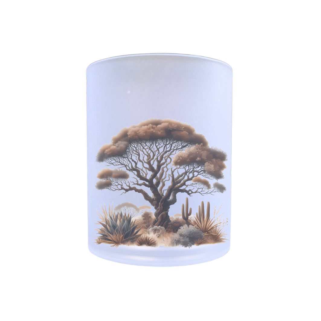 waxinelichthouder glas safari boom