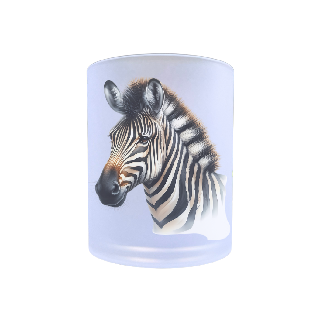 waxinelichthouder glas safari zebra