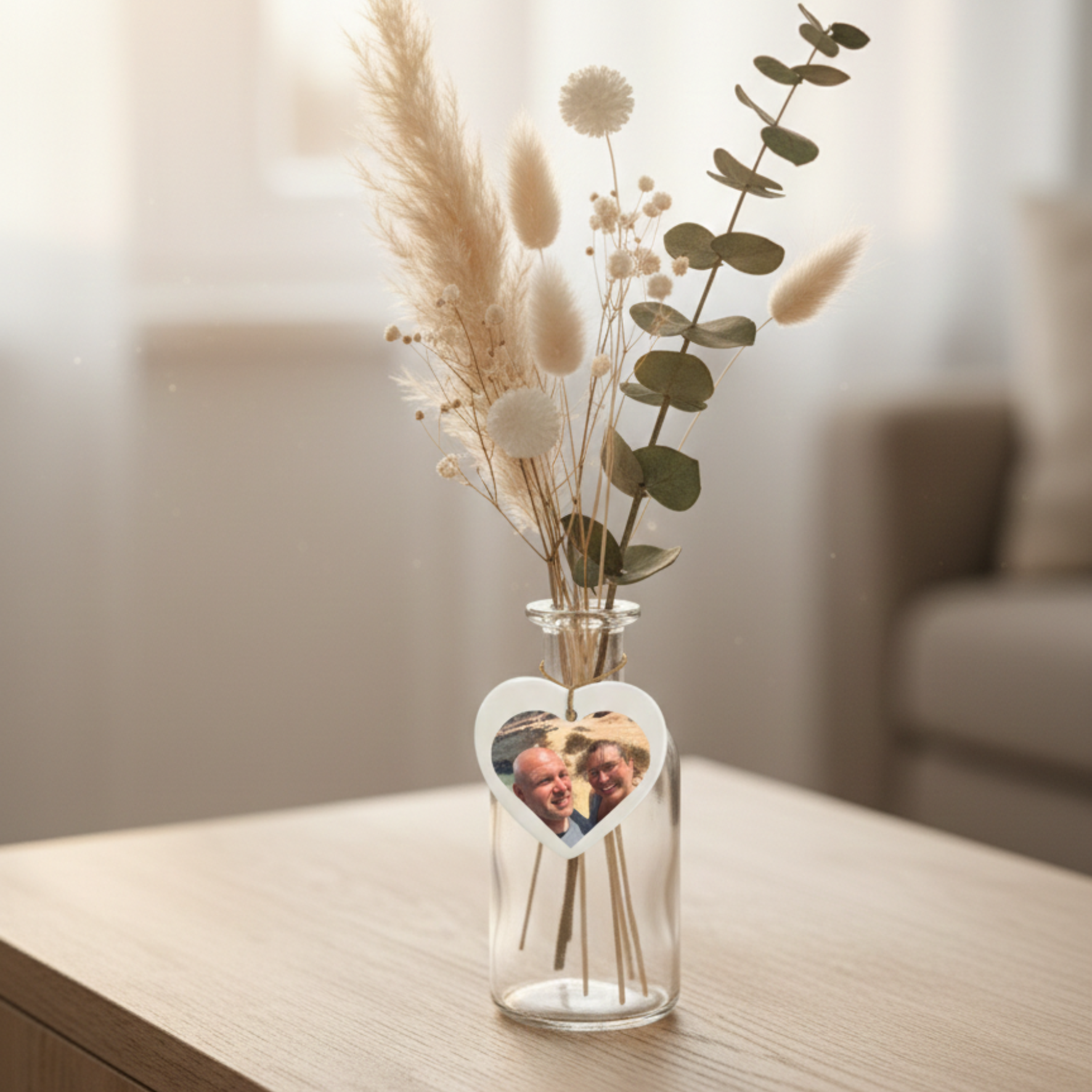 Hartvormig ornament met eigen afbeelding