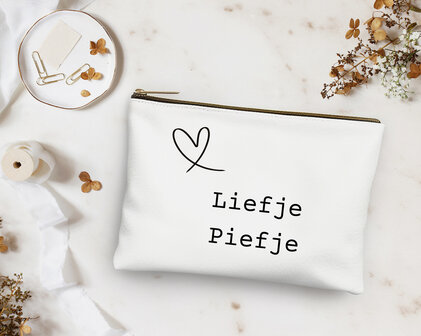 Etui tekst &quot;Liefje piefje&quot;