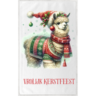 Handdoekje Kerst alpaca