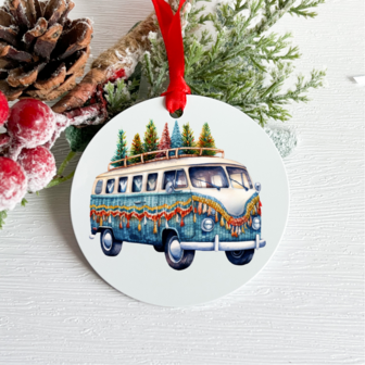 Kerstornament busje 14