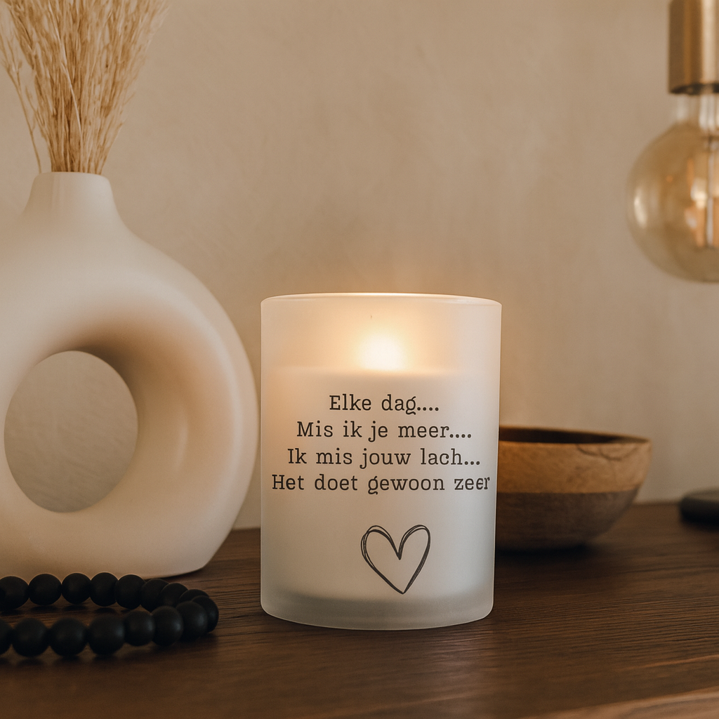 Waxinelichthouder Elke dag....