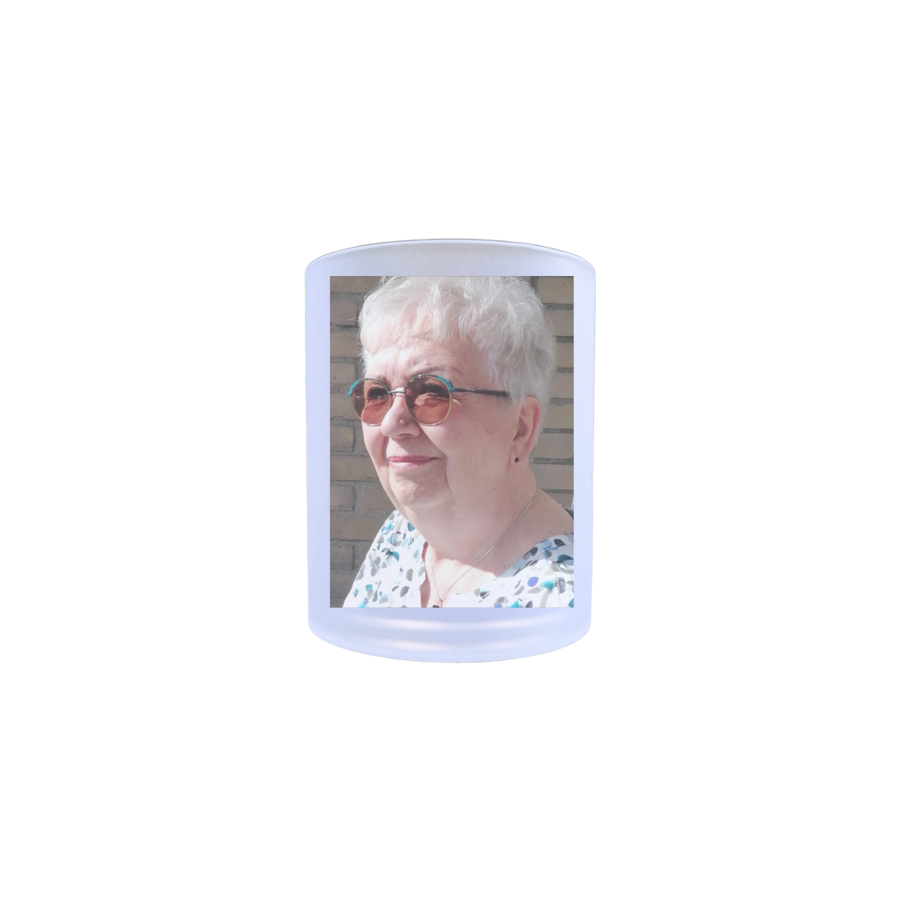 Waxinelichthouder met eigen opdruk