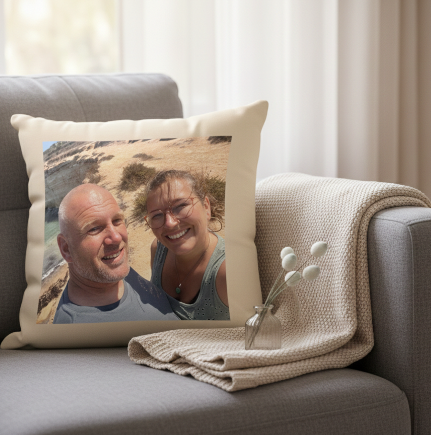 Kussenhoes met eigen opdruk