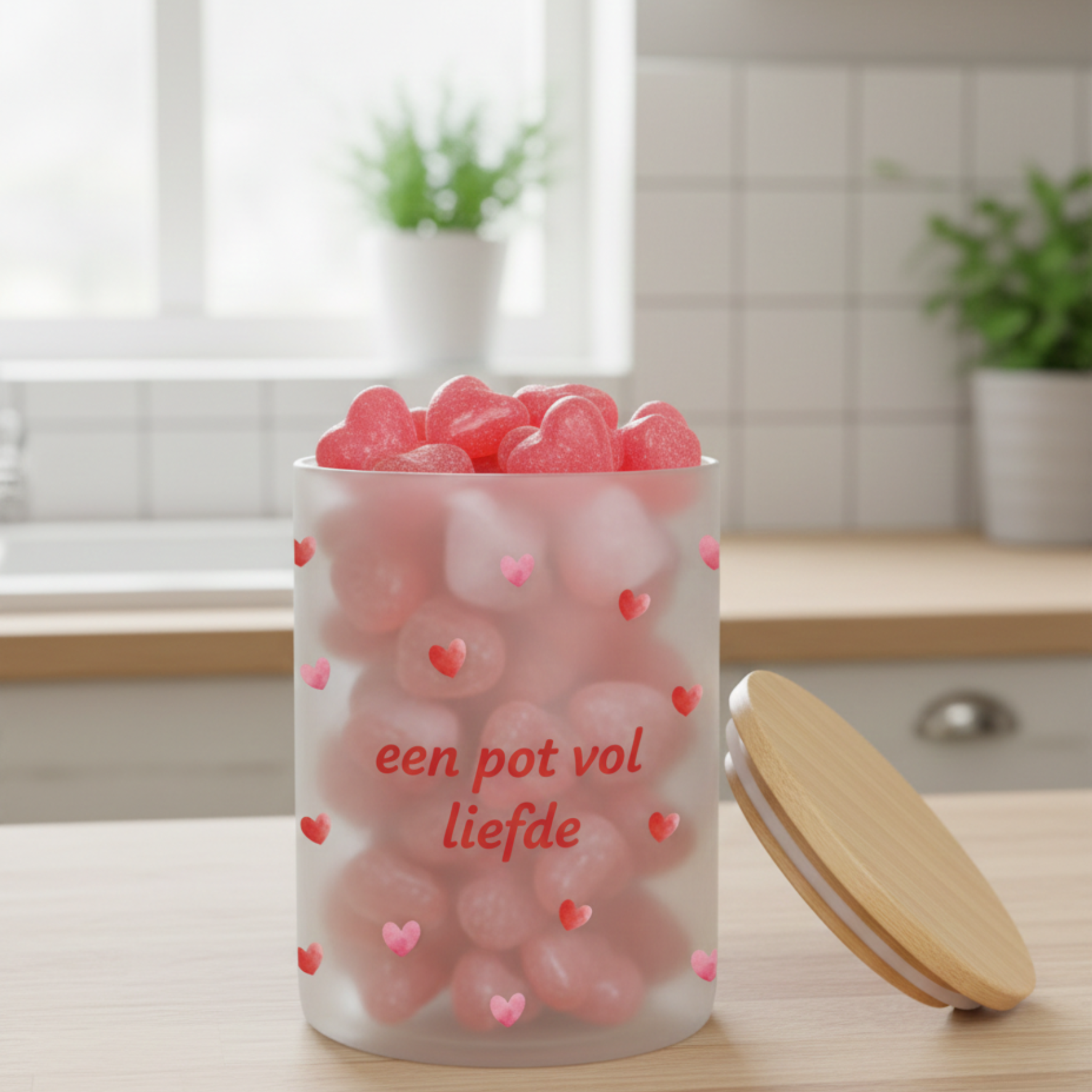 Voorraadpot met eigen opdruk