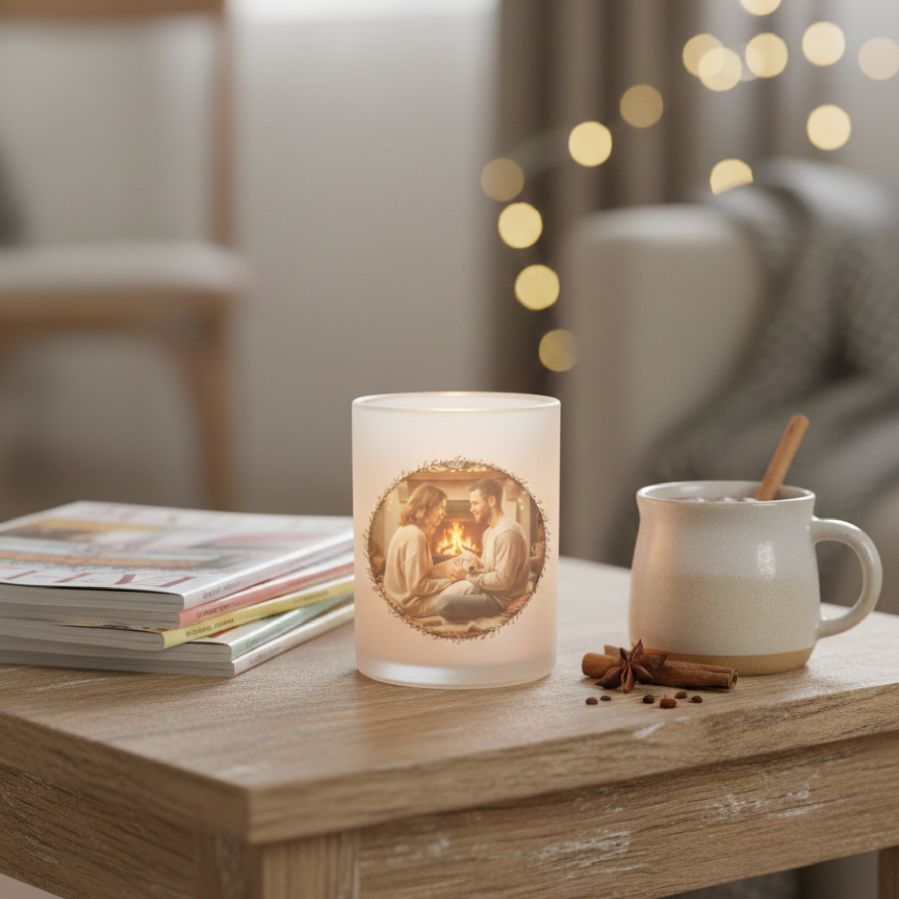 Waxinelichthouder met eigen opdruk