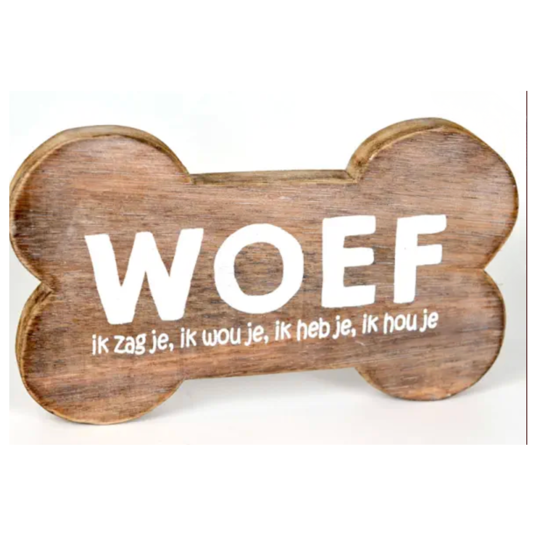 Tekstbord Woef